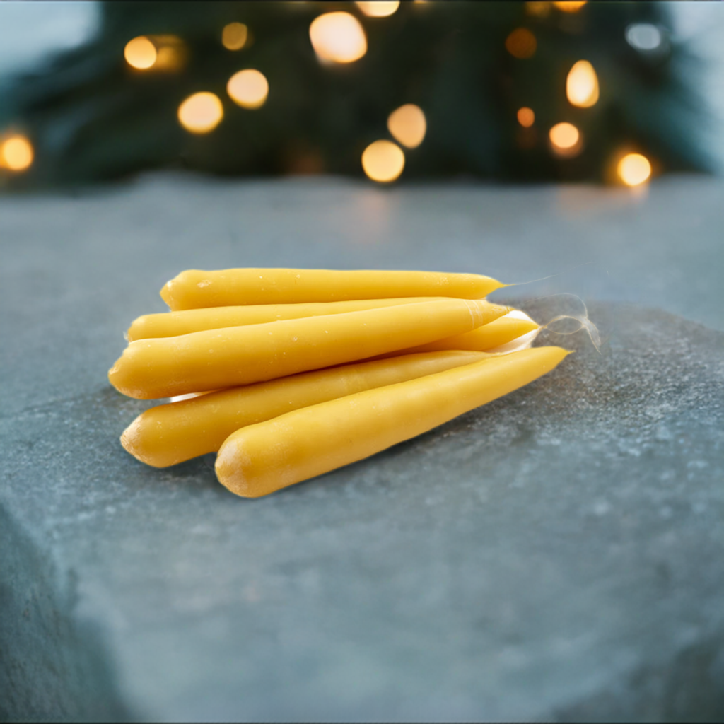 Handdipped beeswax candles