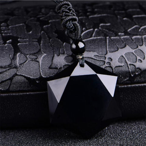 Premium-Talisman aus schwarzem Obsidian Juwelanda