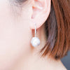 Lilac Baroque Pearls Hook Earrings - BPE15