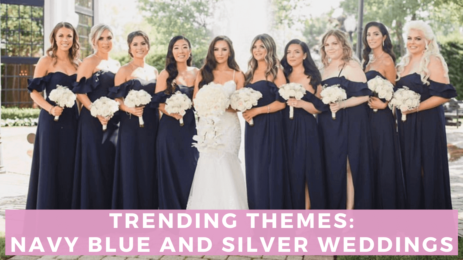 blue and silver wedding dress