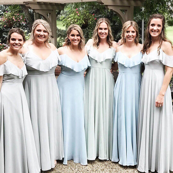 different bridesmaid dresses same color