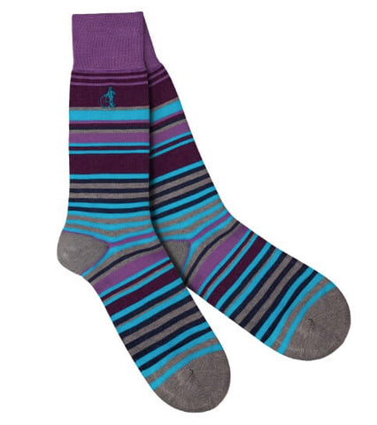 Striped socks will never go out of style, but you can make them more modern by incorporating some new colors into the mix.