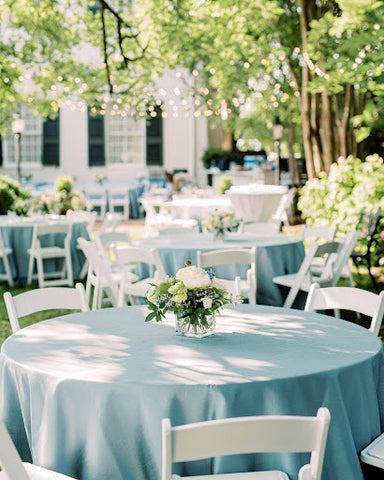 light blue wedding centerpieces