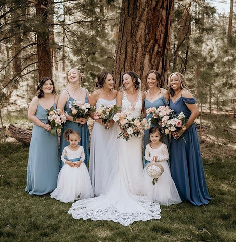 Bridesmaid Dresses: Shades of Blue