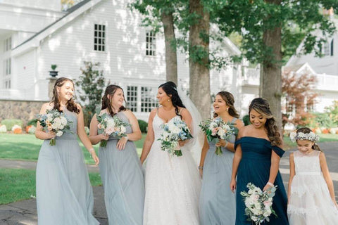 Dusty Blue Wedding Party Satin Ribbon