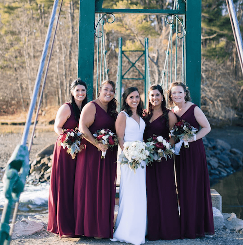 Nude lip natural wedding makeup