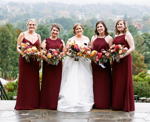 Elegant Burgundy Bridesmaid Dresses for Your Wedding