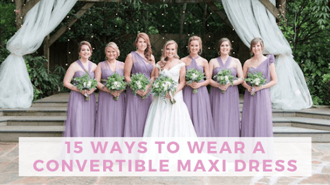 TDY Dusty Rose Maxi Bridesmaid Convertible Dress Infinity Dress