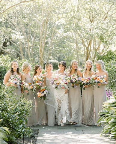 Bridesmaid Dresses for Garden Wedding | Pastel bridesmaid dresses,  Bridesmaid dresses color palette, Pastel bridesmaids