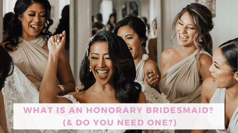 Bride and bridesmaids dancing together at reception