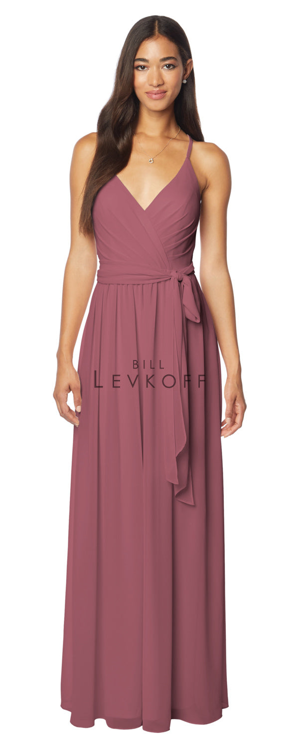 bill levkoff wine bridesmaid dresses