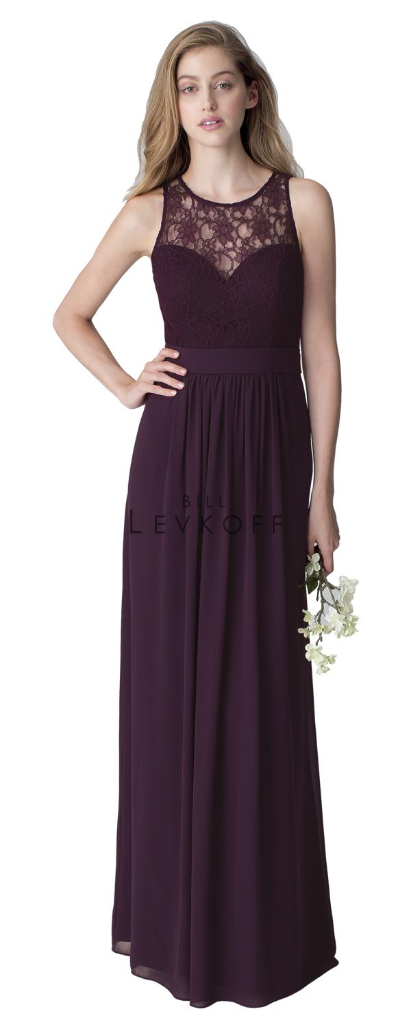 bill levkoff purple bridesmaid dresses