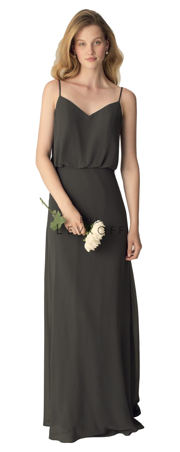 bill levkoff black bridesmaid dress