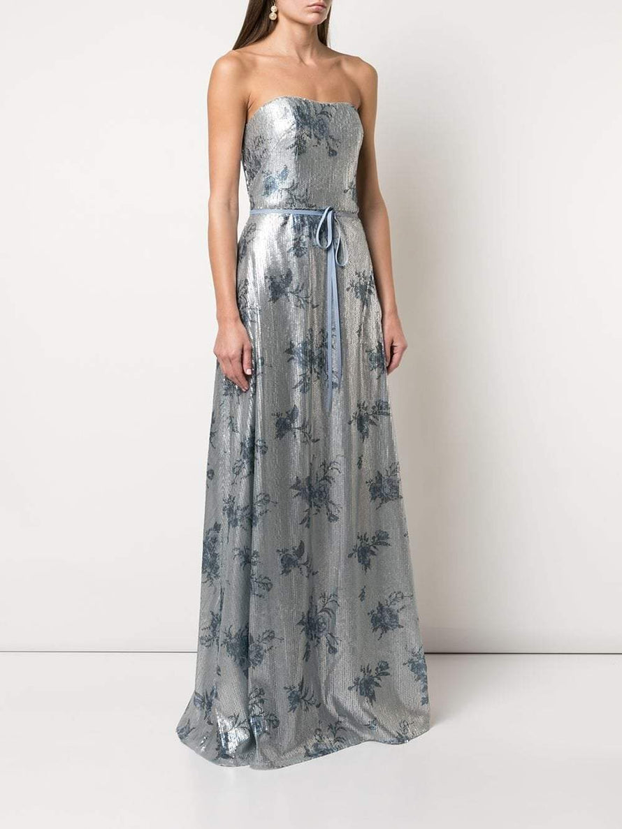 marchesa strapless gown