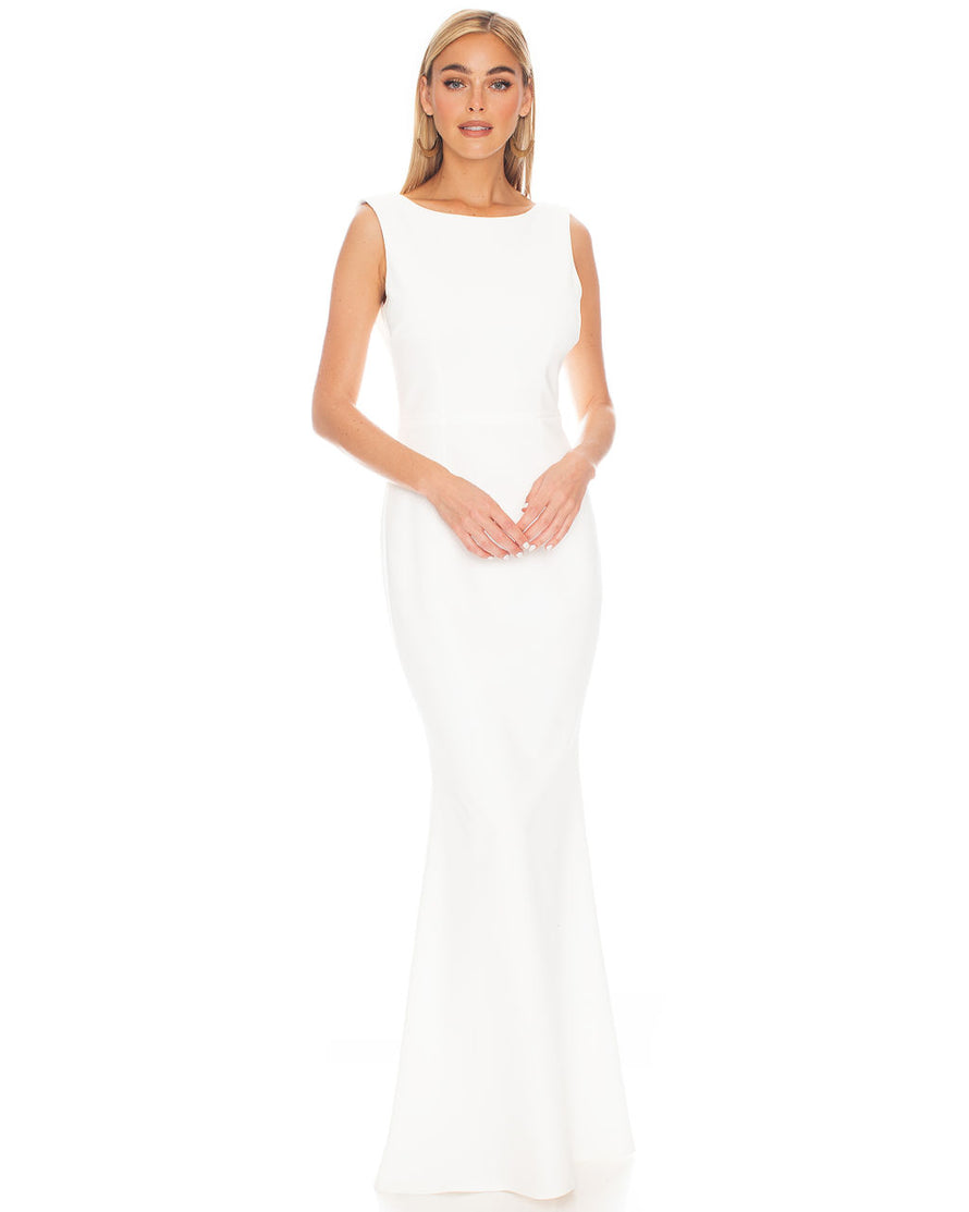 katie may vionnet dress white