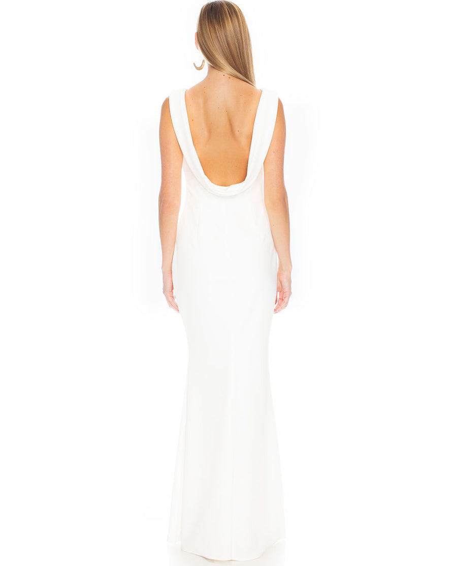 katie may vionnet dress white