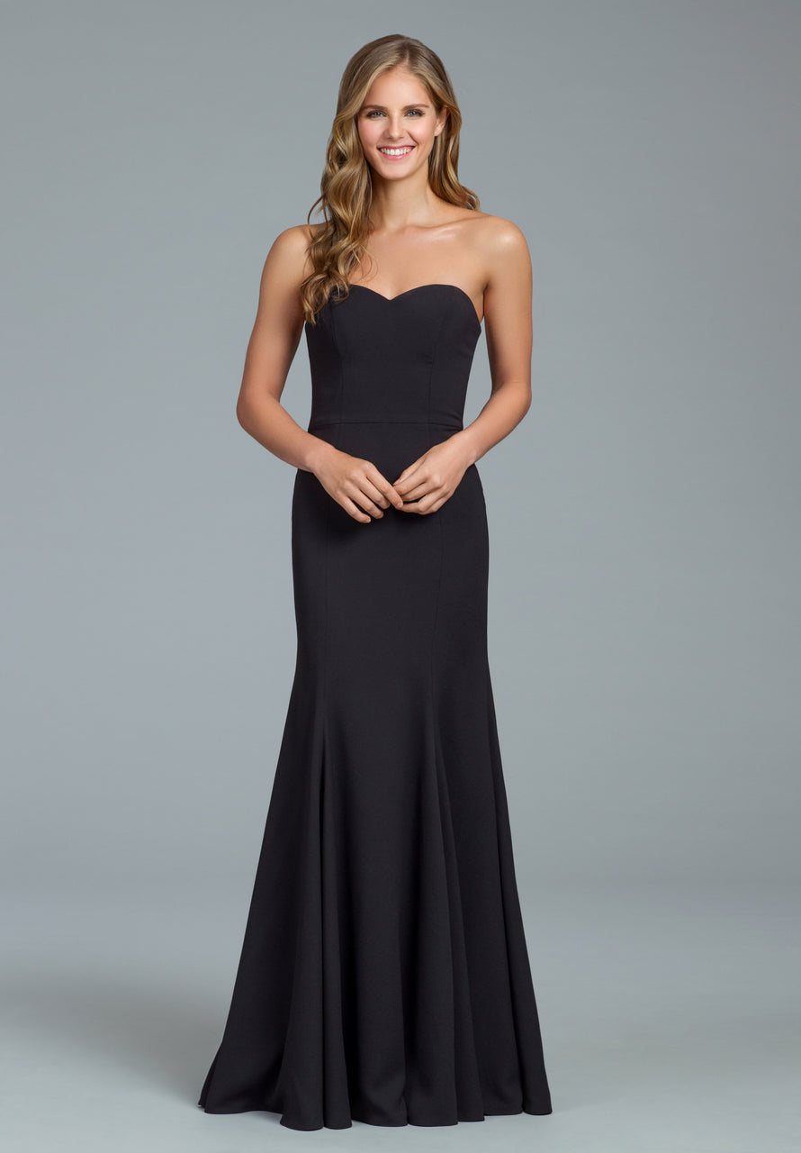 black strapless bridesmaid dresses