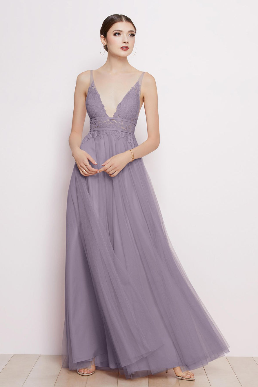 heather purple bridesmaid dresses