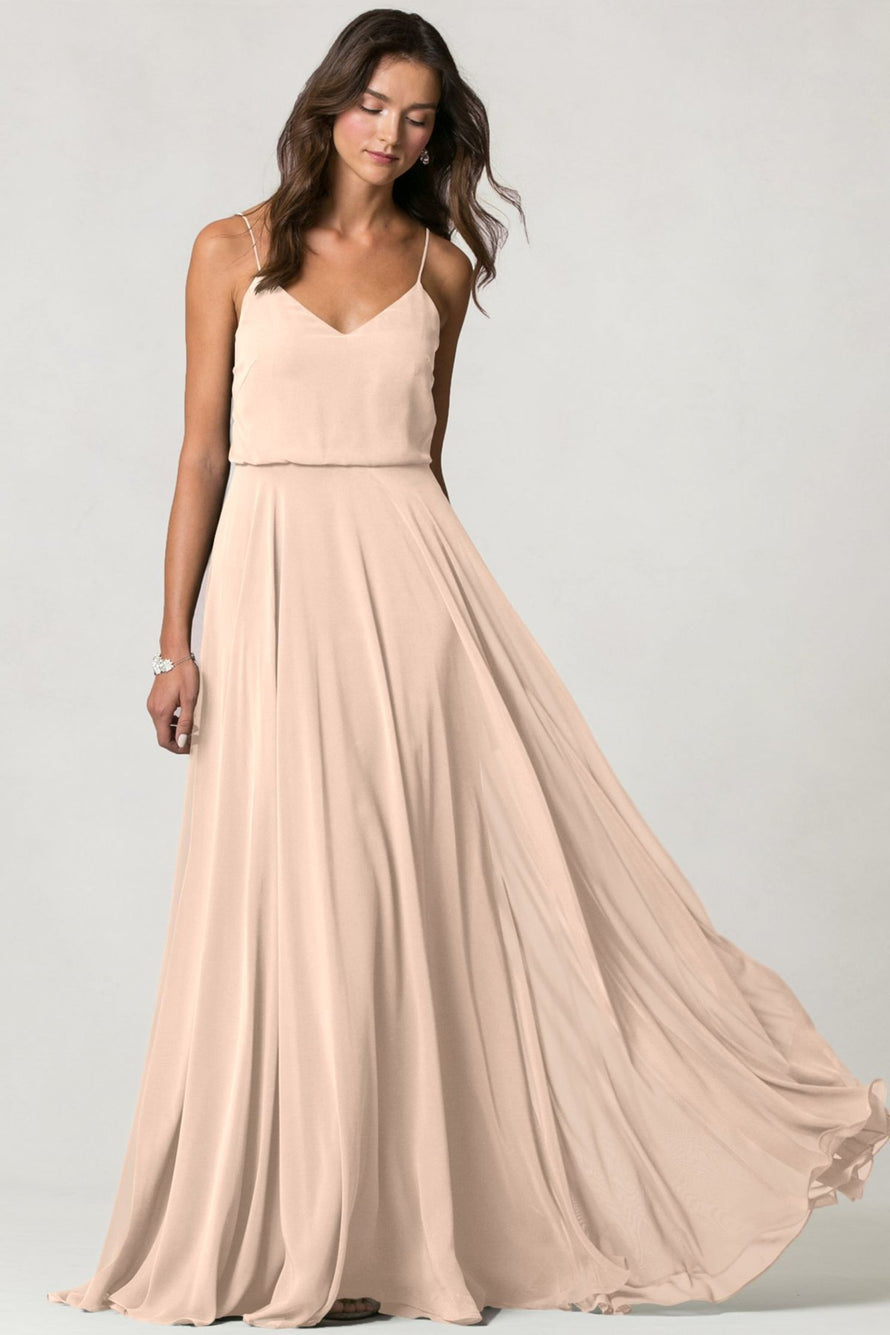 soft blush bridesmaid dress