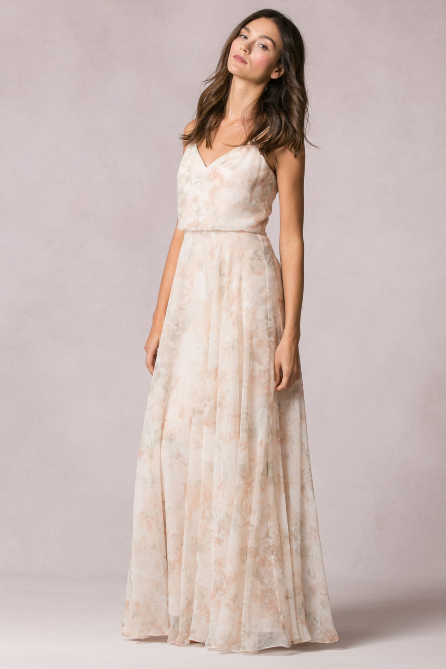 Jenny Yoo Long Bridesmaid Dress Inesse Print & Bella Bridesmaids