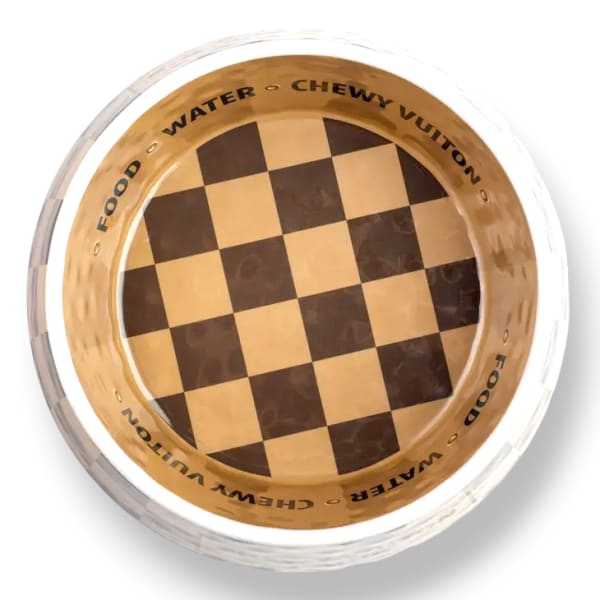 Checker Chewy Vuiton Bowl