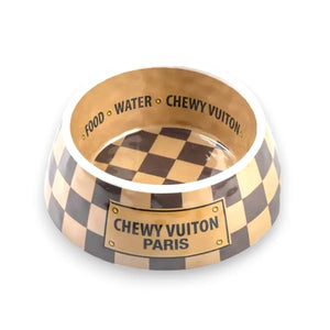 Checker Chewy Vuiton Bowl