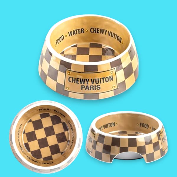 Chewy Vuiton Bowl 