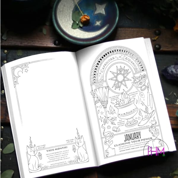 Coloring Book of Shadows: Planner for a Magical 2024 [Book]