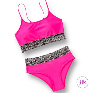 Hot Pink Bombshell Cheetah Full Coverage Bikini The Pretty - The Pretty Hot  Mess