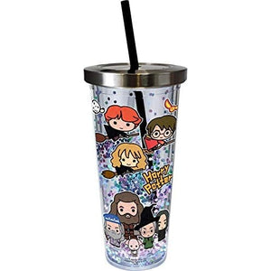 Harry Potter Constellations Glitter 20 oz. Acrylic Cup with Straw