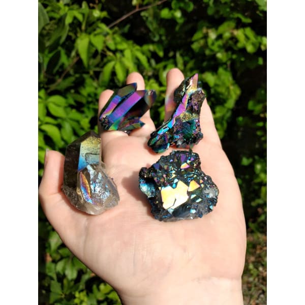 Buy Crystal Cave Exports Matte Rainbow Aura Quartz 8 MM Bracelet Divine  Feminine Light - Spiritual Growth - Intuition - Higher Self Awareness  Crystal Healing Balance Bracelet | Globally