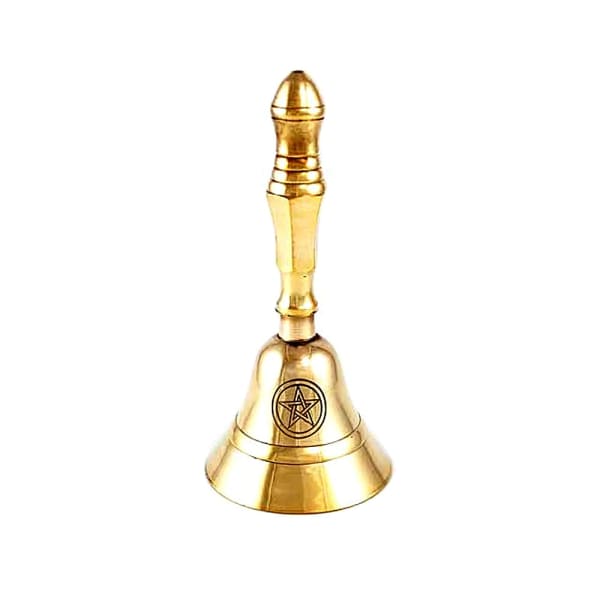 Brass & Wood Bell, Ritual Altar Bell, Witches Bells, School Bell 