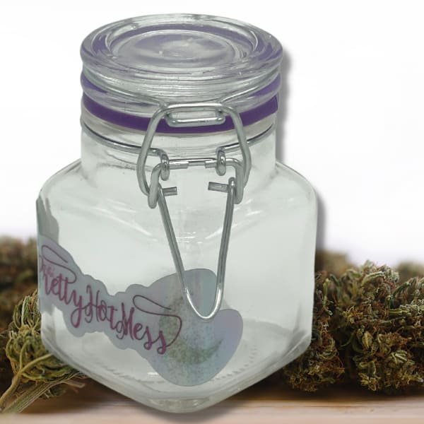 Airtight Glass Stash Jar 100mL - Various Styles - (1 Count) — MJ Wholesale