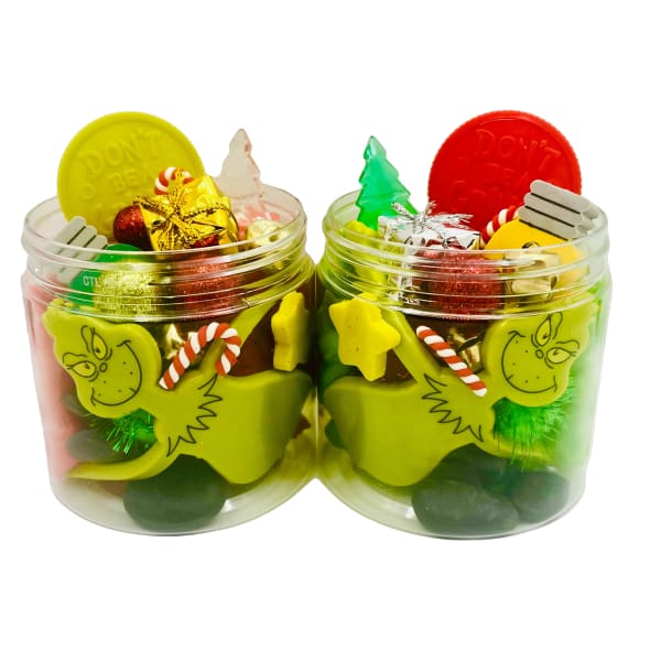 Grinch Sensory Play Dough Kit The Pretty Hot Mess