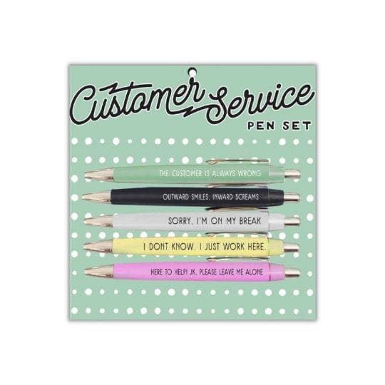 Starlush Customer Service Pens - Funny Pen Set of 6 Work Sucks Offensive  Sarcastic Snarky Sweary Pens Adult Humor Profanity Curse Words Gag Gifts  for