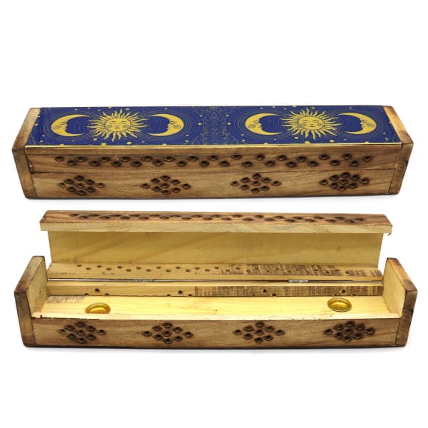 Sun and Moons Wooden Coffin Box The Pretty Hot Mess