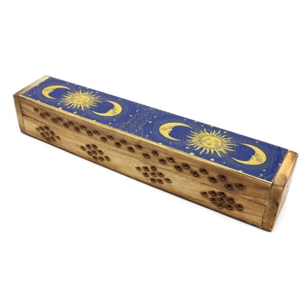 Sun and Moons Wooden Coffin Box The Pretty Hot Mess