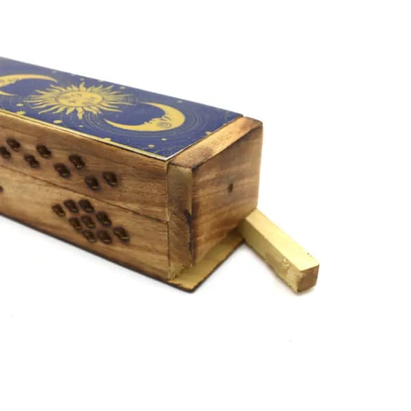 Sun and Moons Wooden Coffin Box The Pretty Hot Mess