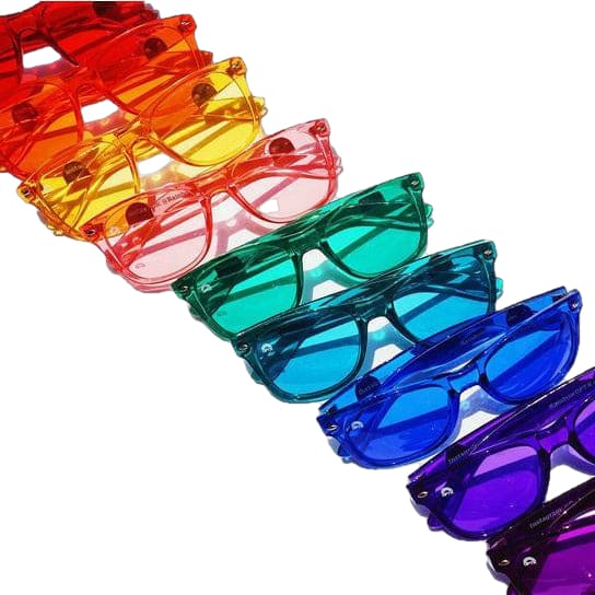 RainbowOPTX Orange Unit Square Frames Sunglasses