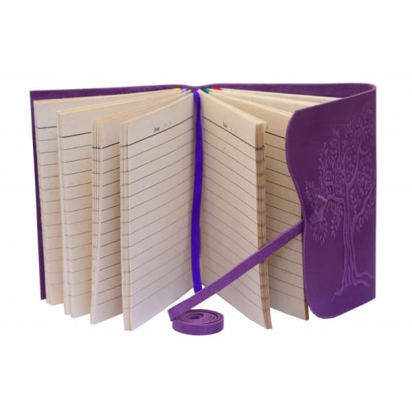 Tree of Life Purple Leather Journal The Pretty Hot Mess