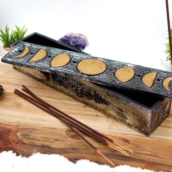 Carved Wood Incense Storage Box - Hearthside Inspirations