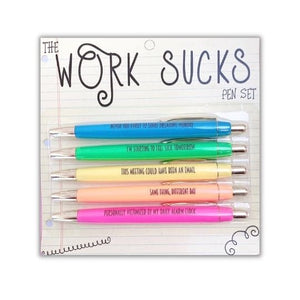 Work Sucks Pen Set – daisylace boutique