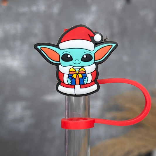 Christmas Straw Cover Stanley Straw Topper Grinch Straw Topper X-mas Stitch Straw  Cover Yoda Straw Topper Stanley Cup Accessories 