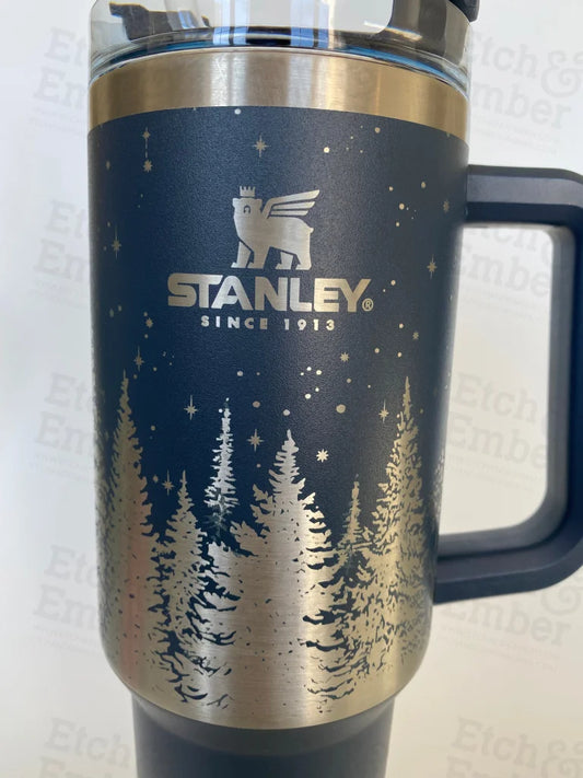 Stanley Adventure Quencher Tumbler Dusk Landscape Mountains - Navy Blue -  40 oz