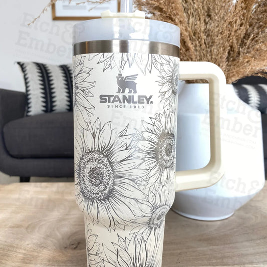 Tropical Custom Stanley Adventure Quencher 40 oz tumbler – Etch and Ember