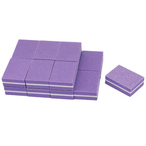 Purple Nail Buffer Block 10pcs Nail Art Sanding Sponge Double Side Nai Bargain Industries