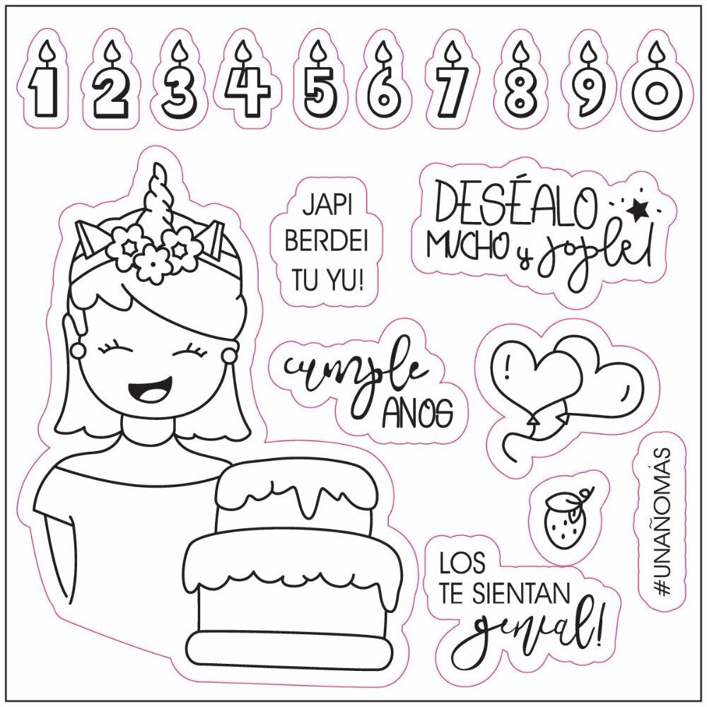 Spanish Happy Birthday Transparent Clear Stamps Silicone Seals For D Bargain Industries