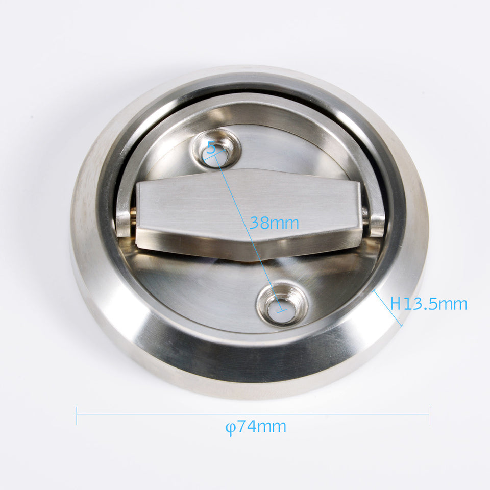 Stainless Steel Hidden Cabinet Knobs And Handles Round Recessed