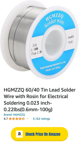 HGMZZQ 60/40 Alambre de soldadura de plomo y estaño con colofonia para soldadura eléctrica