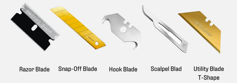 Utility Knife Blade Type: Razor blade, snap-off blade, hook blade, scalpel blade, t-shape blade